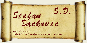 Stefan Dačković vizit kartica